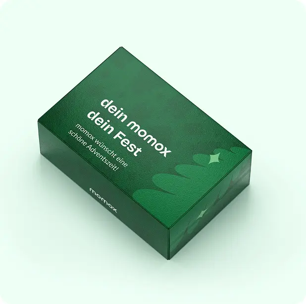 A picture of a stack of green momox cards with text on it
