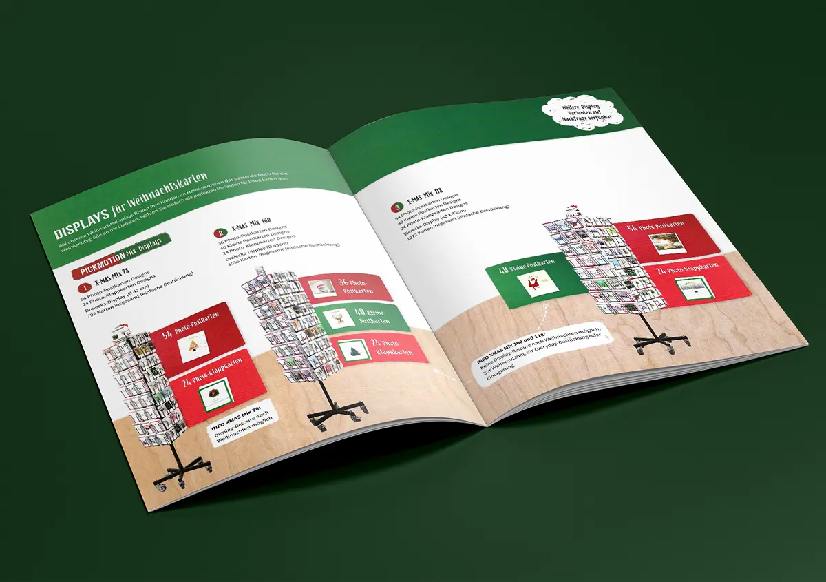 A picture of the inside of the german catalogue