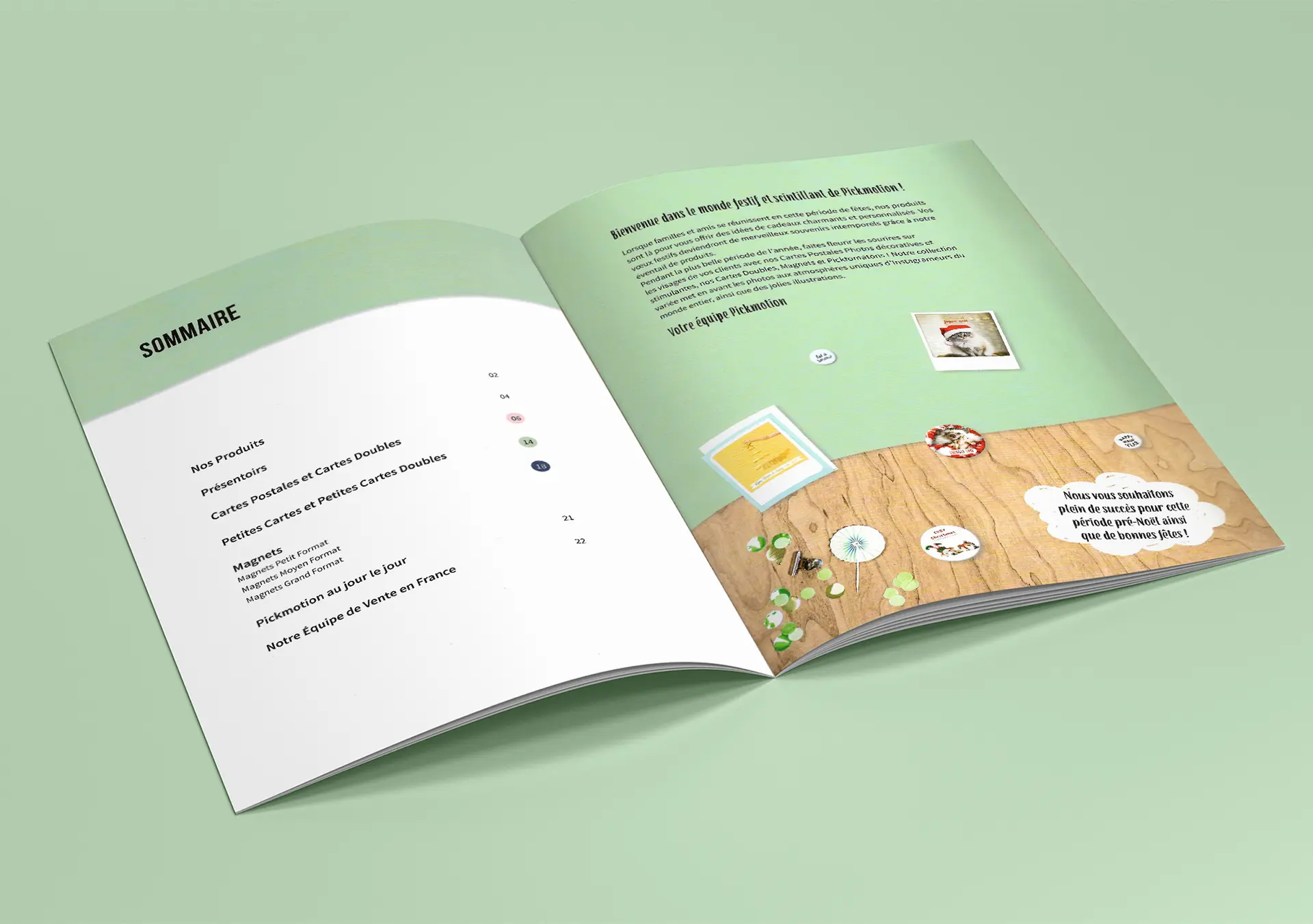 A picture of the inside of the french catalogue